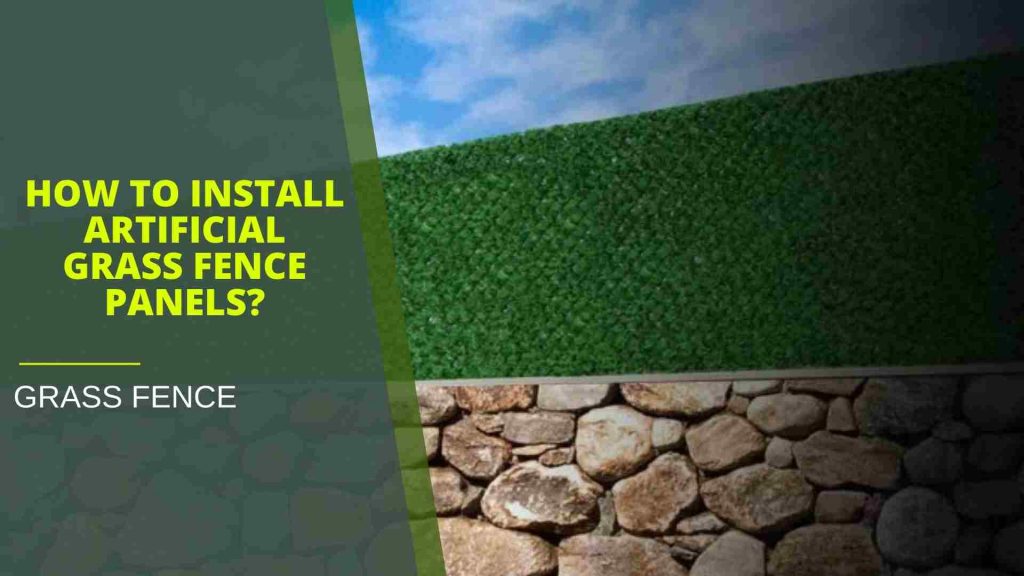 artificial grass fence panels