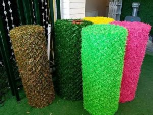 colored decorative grass fence
